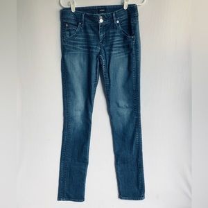 HUDSON Vintage Jeans Size 27 Dark Wash Blue Double Button Fly